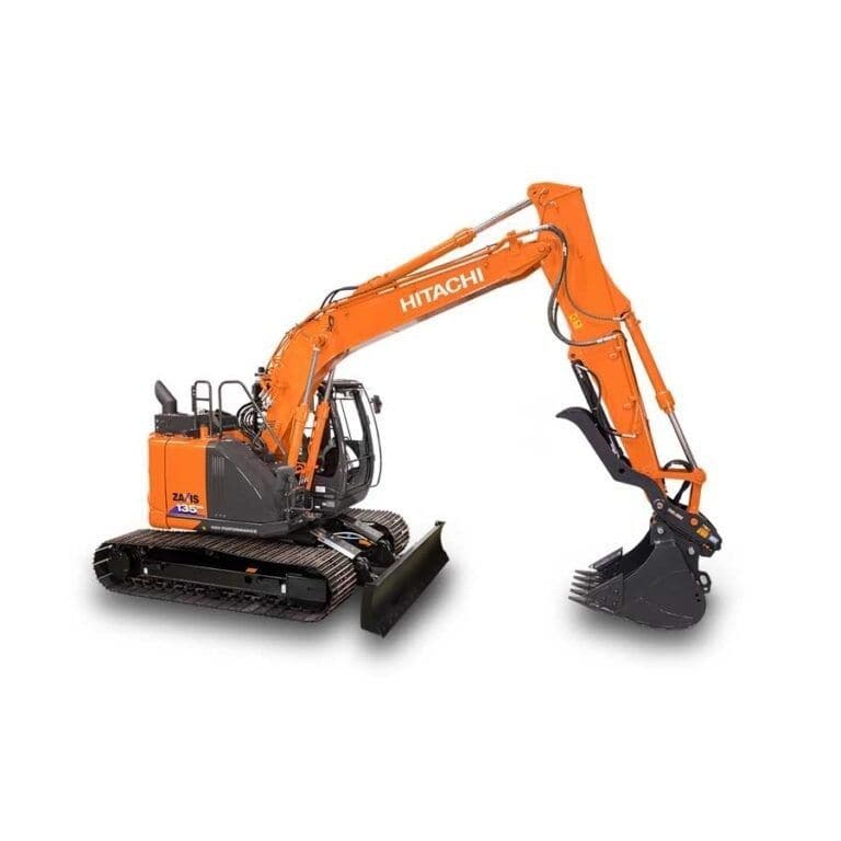 Escavadeira com raio de giro curto - ZX135US-6 - Deere-Hitachi