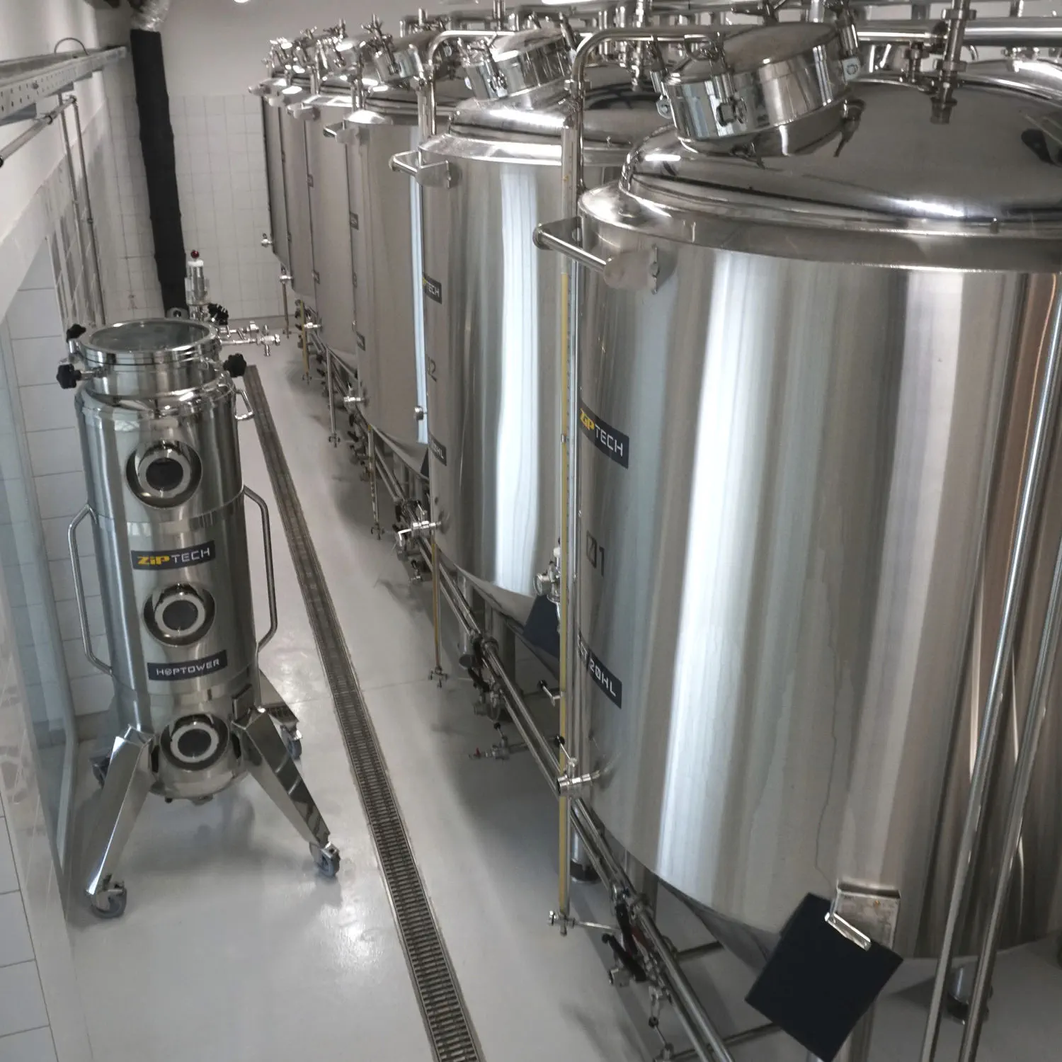 Tanque de fermentação - CCT - ZIPTECH LLC - de resfriamento