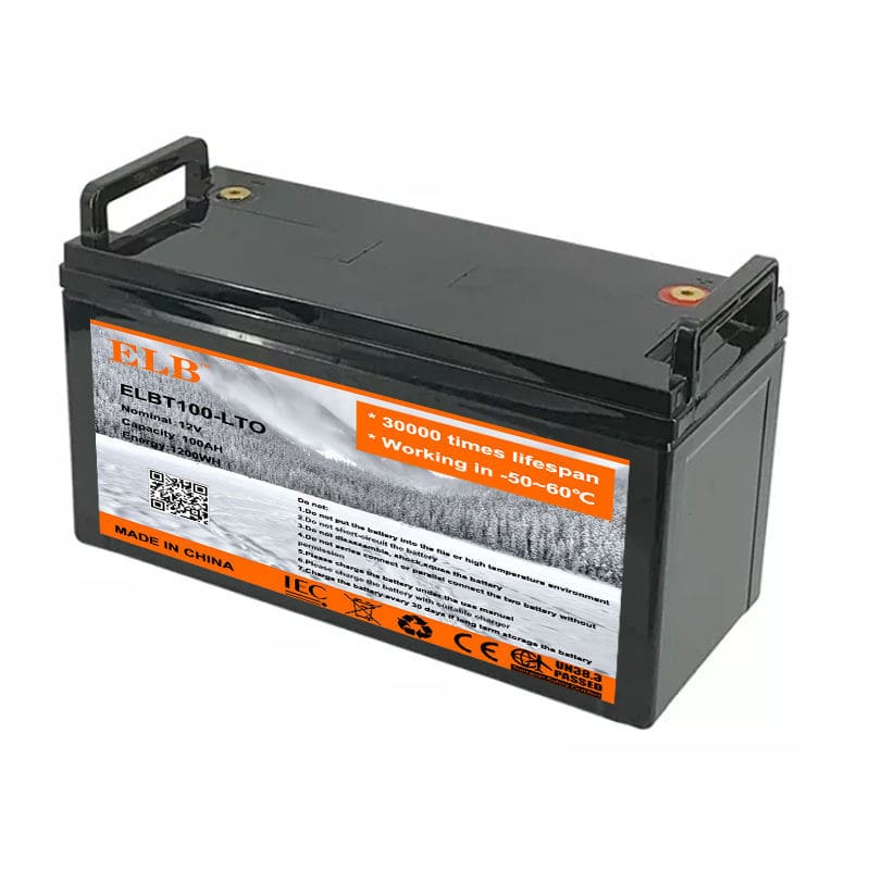 Bateria De Titanato De Lítio Elb Energy Group Retangular 12 V Iec 4166