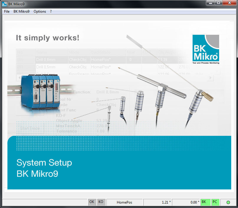Software de monitoramento - BK Mikro 9 - Techna-Tool Inc. - para teste ...