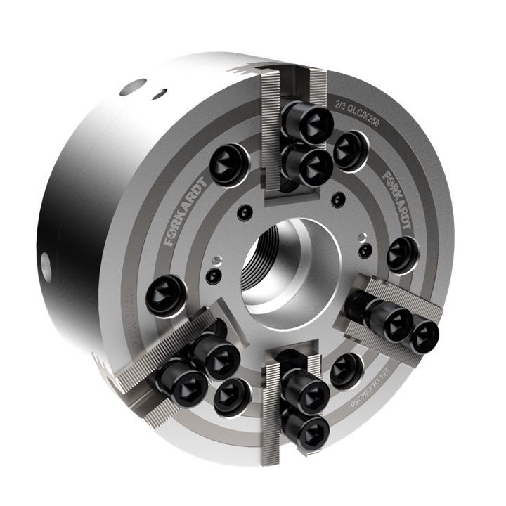 Placa de torno com 3 castanhas 2/3QLC ITW Workholding