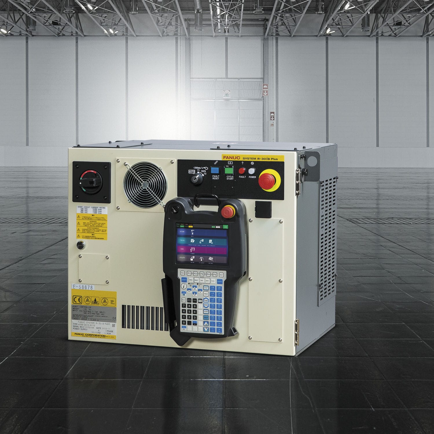 Controlador de robô com painel de controle manual - R-30iB Plus - FANUC ...