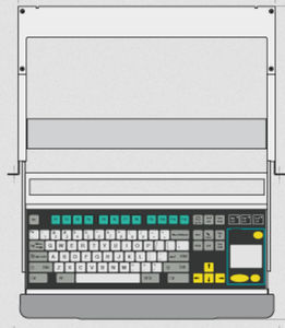 teclado para montagem em gaveta-rack