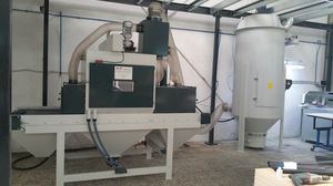 Cabine de jateamento de areia por sucção