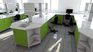 bancada de laboratório