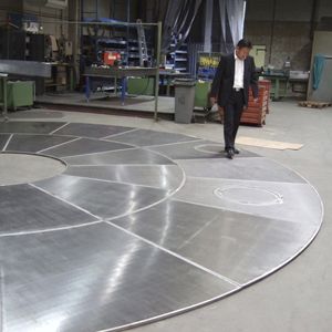 peneira de tela metálica de seção trapezoidal para tanque de clareamento