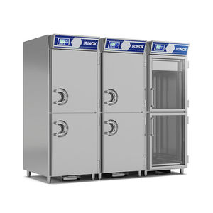 armário de armazenamento / com pés / com portas envidraçadas / multiportas
