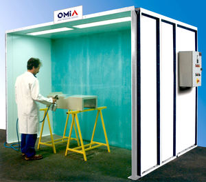 cabine de pintura aberta