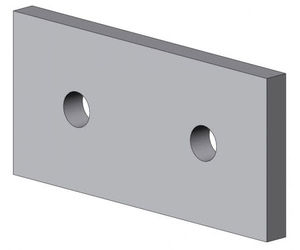 placa de montagem para montagem de perfis