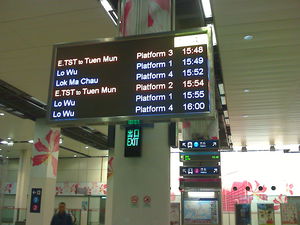 displays de informação dos passageiros