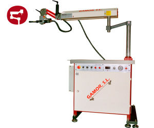 máquina de rosquear com braço articulado