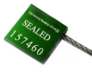 lacre de segurança com cabo metálico