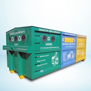 contentor de lixo em aço