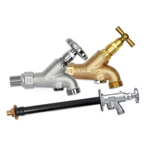 torneira para mangueiras / em aço inoxidável / com volante