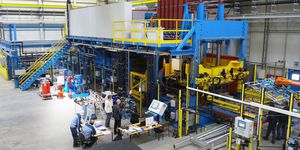 linha de produção de peças em materiais compósitos