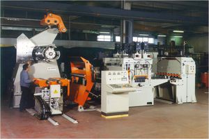 linha de corte transversal com controle manual