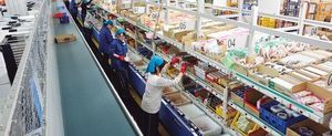sistema de preparação de pedidos pick-to-tote