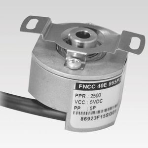 encoder rotativo incremental / com saída analógica / de eixo oco / com flange de aperto