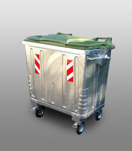 contêiner de lixo em aço galvanizado