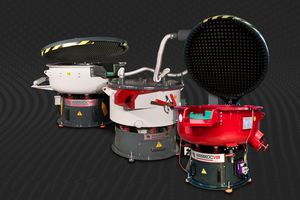 máquina de vibroacabamento com retífica