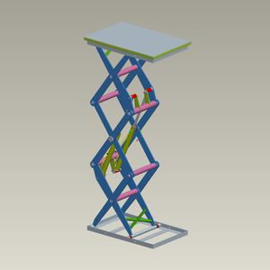 mesa elevatória de tesoura tripla