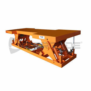mesa elevatória de tesouras em linha