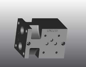 bloco manifold hidráulico com furação multivias