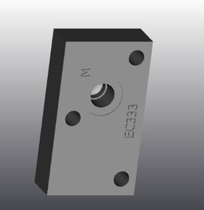 placa de suporte em ferro fundido