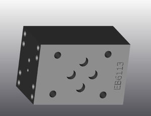 bloco manifold hidráulico de 4 vias