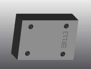 placa de suporte em ferro fundido