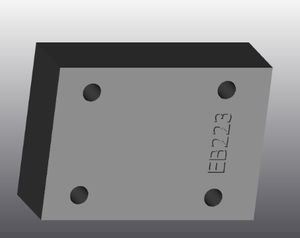 placa de suporte em ferro fundido