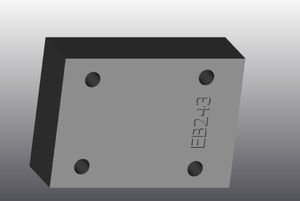 placa de suporte em ferro fundido