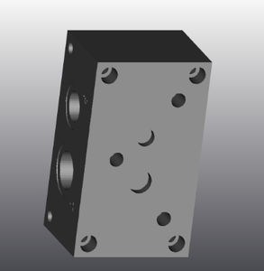 bloco manifold hidráulico com furação multivias