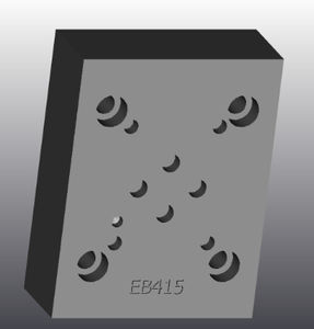placa de suporte em ferro fundido