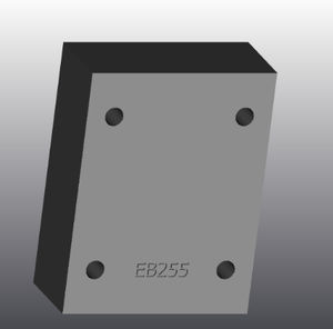 placa de suporte em ferro fundido