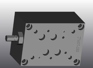 bloco manifold hidráulico de 4 vias