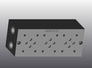 bloco manifold hidráulico de 2 vias