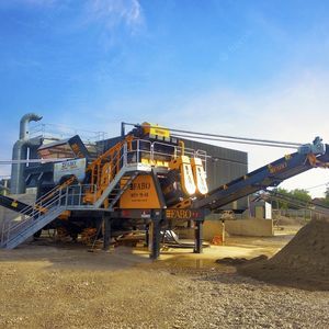 planta de britagem e de peneiramento móvel 1