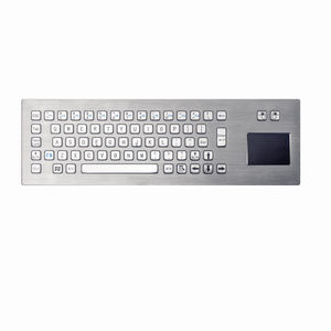 teclado em aço inoxidável escovado