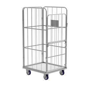 container aramado com rodas para têxteis