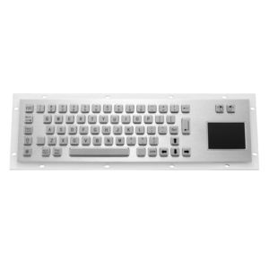 teclado com teclas mecânicas / 66 teclas / com touchpad / em aço inox