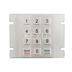 Teclado numérico em aço inoxidável