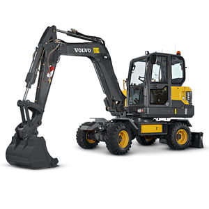 miniescavadeira / de rodas / a diesel / para construção civil