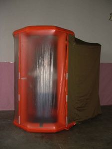 cabine de chuveiro inflável