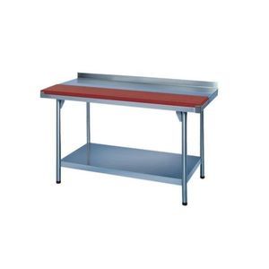 mesa de trabalho em aço inoxidável