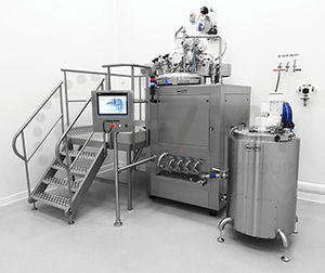 linha de produção de produtos farmacêuticos