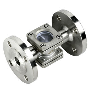 visor de fluxo em aço inoxidável