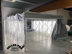 cabine de pintura fechada