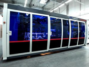 Máquina de estiramento e sopro