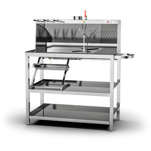 mesa de trabalho em aço inoxidável